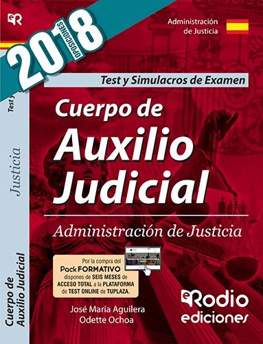 Cuerpo De Auxilio Judicial De La Administración De Justicia. Test Y Simulacros De Examen. 2018 por Vv.aa.