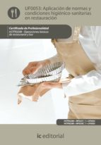 (I.B.D.)APLICACION DE NORMAS Y CONDICIONES HIGIENICO-SANITARIAS EN RESTAURACION. HOTRO208. OPERACIONES BASICAS DE RESTAURANTE Y BAR