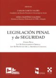 legislación penal y de seguridad. código penal, ley de enjuiciam iento criminal, ley de protección de la seguridad ciudadana-carlos garcia valdes-9788415276401 legislación penal y de seguridad. código penal, ley de enjuiciam iento criminal, ley de protección de la seguridad ciudadana-carlos garcia valdes-9788415276401