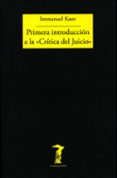 primera introduccion a la critica del juicio-immanuel kant-9788477740001 primera introduccion a la critica del juicio-immanuel kant-9788477740001