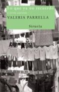 lo que ya no recuerdo y otros cuentos-valeria parrella-9788498410501 lo que ya no recuerdo y otros cuentos-valeria parrella-9788498410501