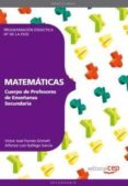 cuerpo de profesores de enseñanza secundaria: matematicas. progra macion didactica (4º de la eso)-9788468143521 cuerpo de profesores de enseñanza secundaria: matematicas. progra macion didactica (4º de la eso)-9788468143521