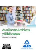 auxiliar de archivos y bibliotecas: temario general-9788414216231 auxiliar de archivos y bibliotecas: temario general-9788414216231