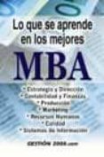 lo que se aprende de los mejores mba (3ª ed.)-9788480889131 lo que se aprende de los mejores mba (3ª ed.)-9788480889131