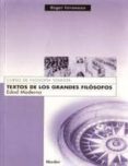textos de los grandes filosofos: edad moderna-roger verneaux-9788425409141 textos de los grandes filosofos: edad moderna-roger verneaux-9788425409141