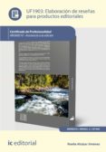 elaboracion de reseñas para productos editoriales. argn0210 (ebook)-9788416629671 elaboracion de reseñas para productos editoriales. argn0210 (ebook)-9788416629671