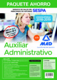 paquete ahorro auxiliar administrativo del servicio de salud del principado de asturias (sespa) (incluye temario y test parte general ; temario parte específica volúmenes 1 y 2; test parte especifica;-9788414220481 paquete ahorro auxiliar administrativo del servicio de salud del principado de asturias (sespa) (incluye temario y test parte general ; temario parte específica volúmenes 1 y 2; test parte especifica;-9788414220481