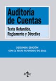 auditoria de cuentas: texto refundido, reglamento y directiva (2ª ed.)-9788430953981 auditoria de cuentas: texto refundido, reglamento y directiva (2ª ed.)-9788430953981