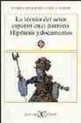 la tecnica del actor español en el barroco: hipotesis y documento s-evangelina rodriguez cuadros-9788470397981 la tecnica del actor español en el barroco: hipotesis y documento s-evangelina rodriguez cuadros-9788470397981