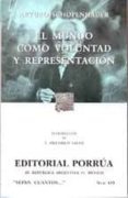 el mundo como voluntad y representacion-arthur schopenhauer-9789700760681 el mundo como voluntad y representacion-arthur schopenhauer-9789700760681