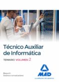 técnicos auxiliares de informática. temario volumen 2-9788414213391 técnicos auxiliares de informática. temario volumen 2-9788414213391