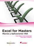 excel for masters: macros y aplicaciones vba-herle apari c�sar miguel oceda-9788426723291 excel for masters: macros y aplicaciones vba-herle apari c�sar miguel oceda-9788426723291