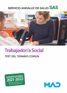 Portada de TRABAJADOR/A SOCIAL DEL SERVICIO ANDALUZ DE SALUD. TEST DEL TEMARIO COMUN