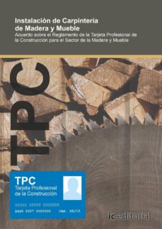 Portada de TPC - MADERA Y MUEBLE - INSTALACION DE CARPINTERIA DE MADERA Y MUEBLE
