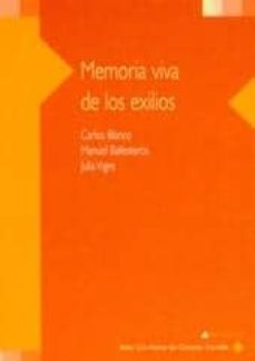 Descargas de libros electrónicos gratis para pdf MEMORIA VIVA DE LOS EXILIOS de  RTF 9788481983821 (Spanish Edition)
