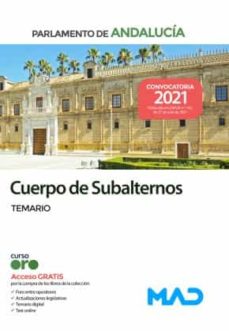 Libros electrónicos gratis descargar literatura inglesa TEMARIO CUERPO DE SUBALTERNOS: PARLAMENTO DE ANDALUCIA PDB 9788414248331 (Spanish Edition)