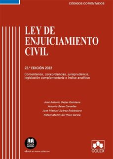 Portada de LEY DE ENJUICIAMIENTO CIVIL 2022. COMENTARIOS, CONCORDANCIAS, JURISPRUDENCIA, LEGISLACION COMPLEMENTARIA E INDICE ANALITICO