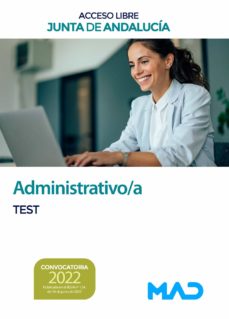 Portada de ADMINISTRATIVO/A (TURNO LIBRE) JUNTA DE ANDALUCIA. TEST 2022
