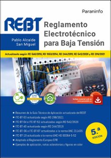 Libros en línea gratuitos descargar pdf REGLAMENTO ELECTROTECNICO PARA BAJA TENSION (5ª ED.) PDF de PABLO ALCALDE SAN MIGUEL 9788413665061 in Spanish