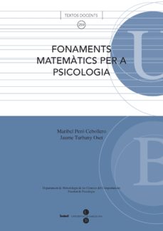 Portada de FONAMENTS MATEMATICS PER A PSICOLOGIA