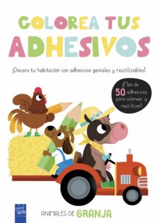Portada de COLOREA TUS ADHESIVOS. ANIMALES DE GRANJA
