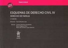 Portada de ESQUEMAS DE DERECHO CIVIL IV  DERECHO DE FAMILIA TOMO XXXVII (3ª ED)