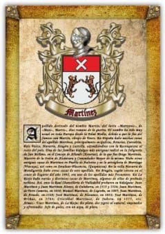 Apellido MartÍnezla Rioja Origen Historia Y HerÁldica De Los Linajes Y Apellidos EspaÑoles 2398